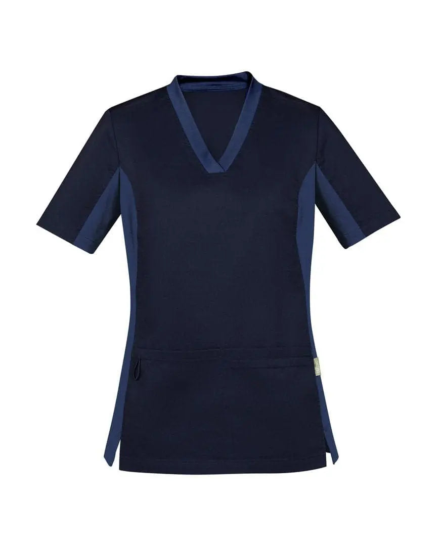 Biz Care Riley Womens V-Neck Scrub Top CST043LS Metro Workwear.
