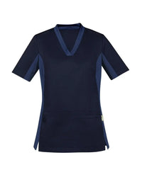 Biz Care Riley Womens V-Neck Scrub Top CST043LS Metro Workwear.