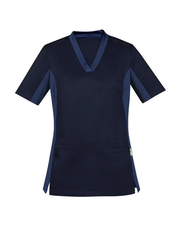 Biz Care Riley Womens V-Neck Scrub Top CST043LS Metro Workwear.