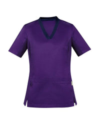 Biz Care Riley Womens V-Neck Scrub Top CST043LS Metro Workwear.