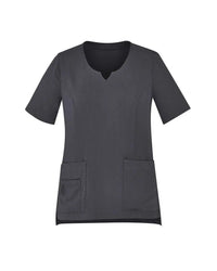 Biz Care Womens Tailored Fit Round Neck Scrub Top CST942LS - Simply Scrubs Australia