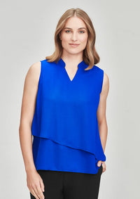 Biz Collection Seville Womens Sleeveless Layered Blouse RB260LN Metro Workwear.