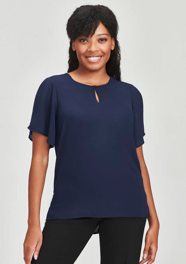 Biz Collection Vienna Womens Short Sleeve Blouse RB261LS Metro Workwear.