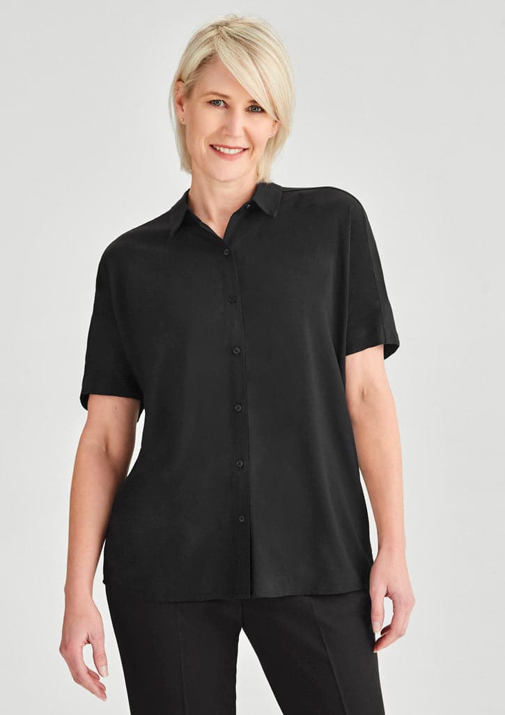 Biz Collection Dahlia Short Sleeve Blouse RB365L Metro Workwear.