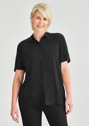 Biz Collection Dahlia Short Sleeve Blouse RB365L Metro Workwear.