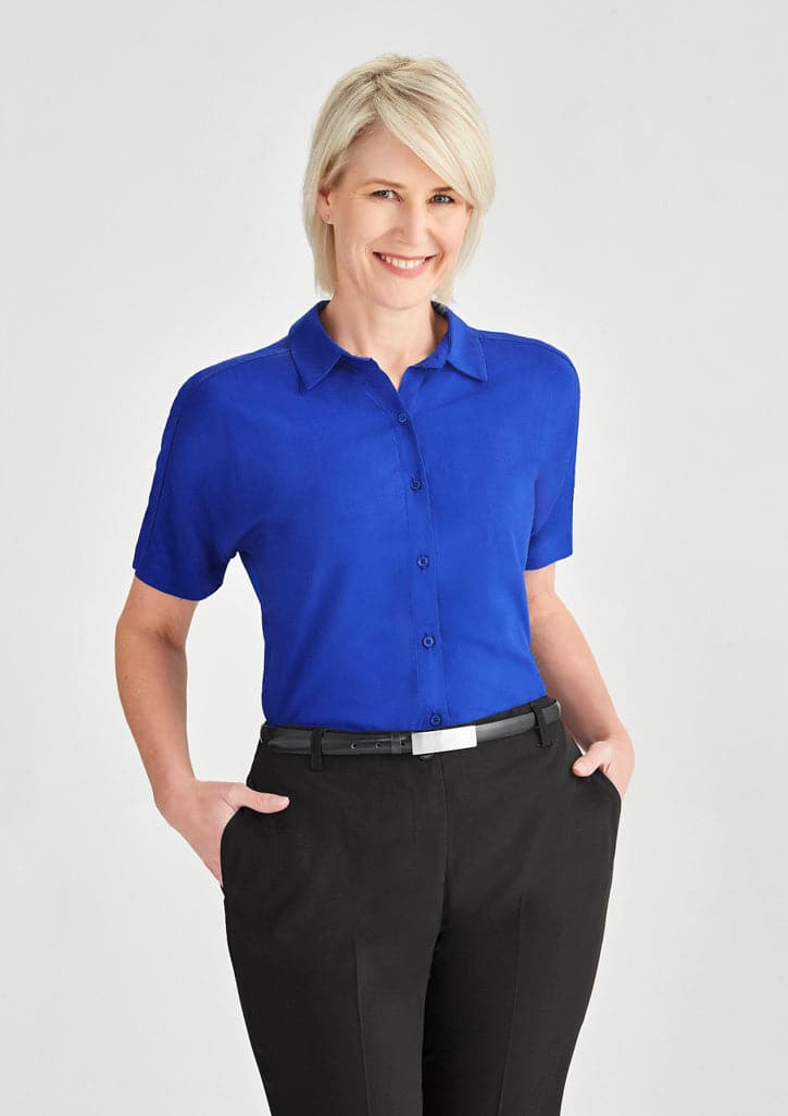 Biz Collection Dahlia Short Sleeve Blouse RB365L Metro Workwear.
