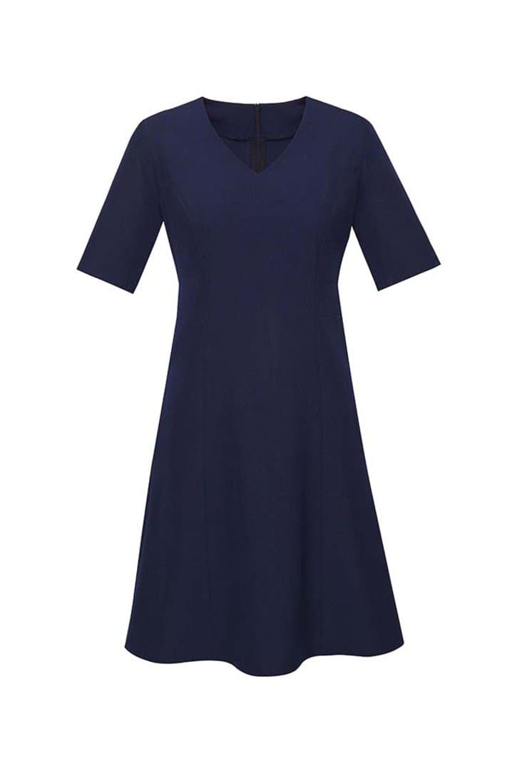 Biz Corporates Womens Extended Short Sleeve Dress RD974L Metro Workwear.