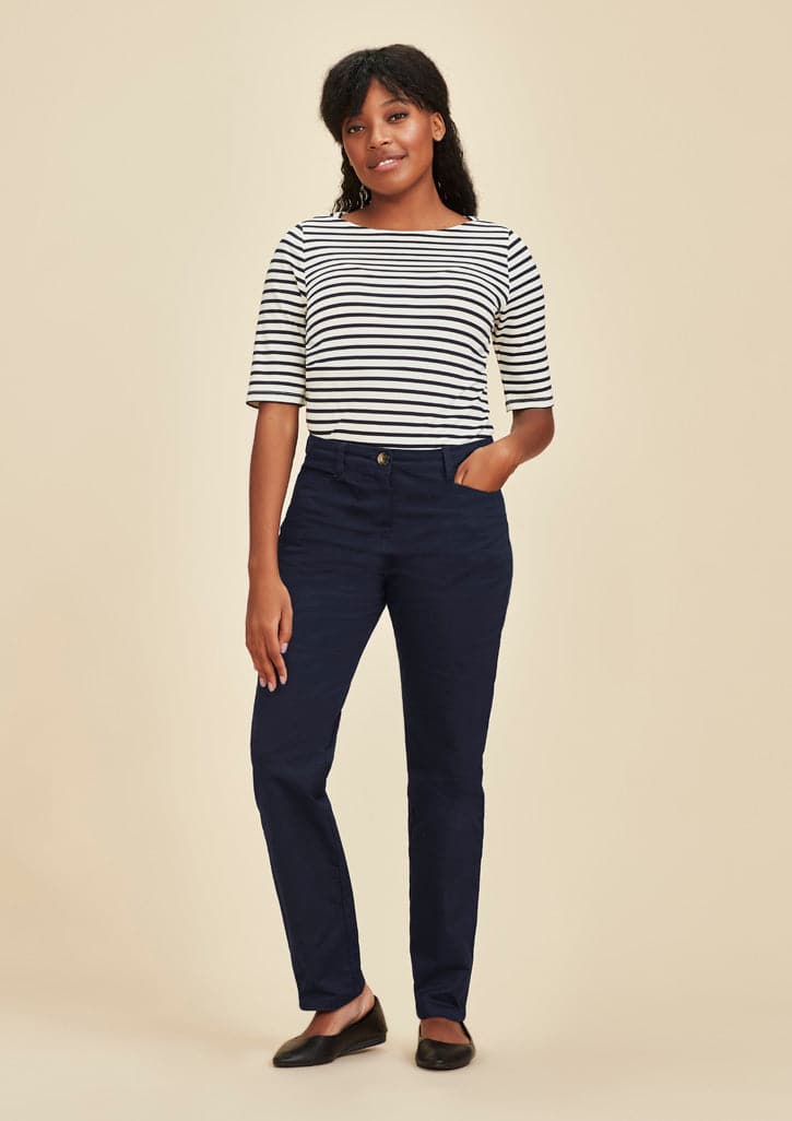 Biz Collection Traveller Womens Slim Leg Chino Pants RGP263L Metro Workwear.
