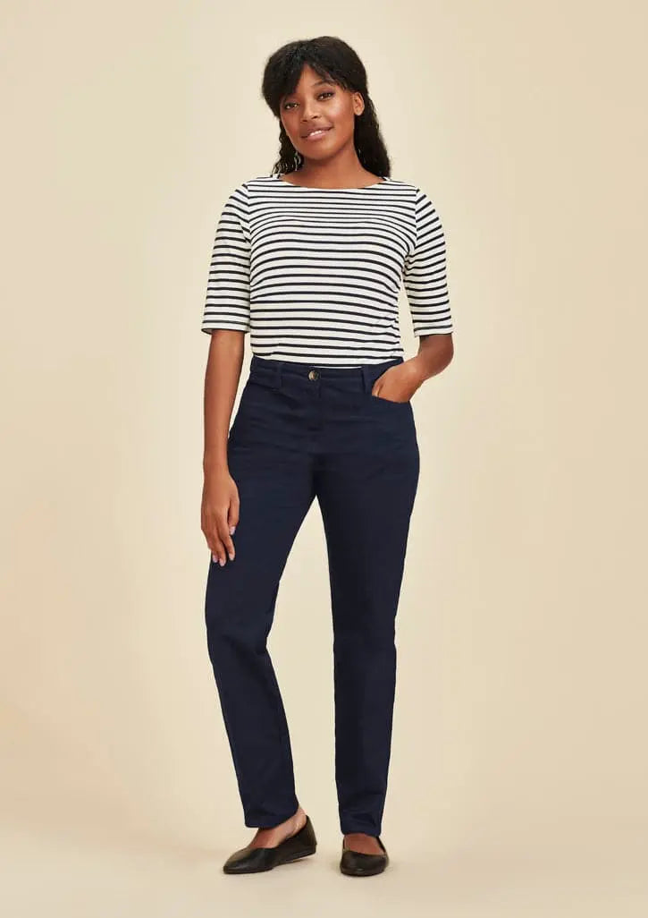 Biz Collection Traveller Womens Slim Leg Chino Pants RGP263L Metro Workwear.
