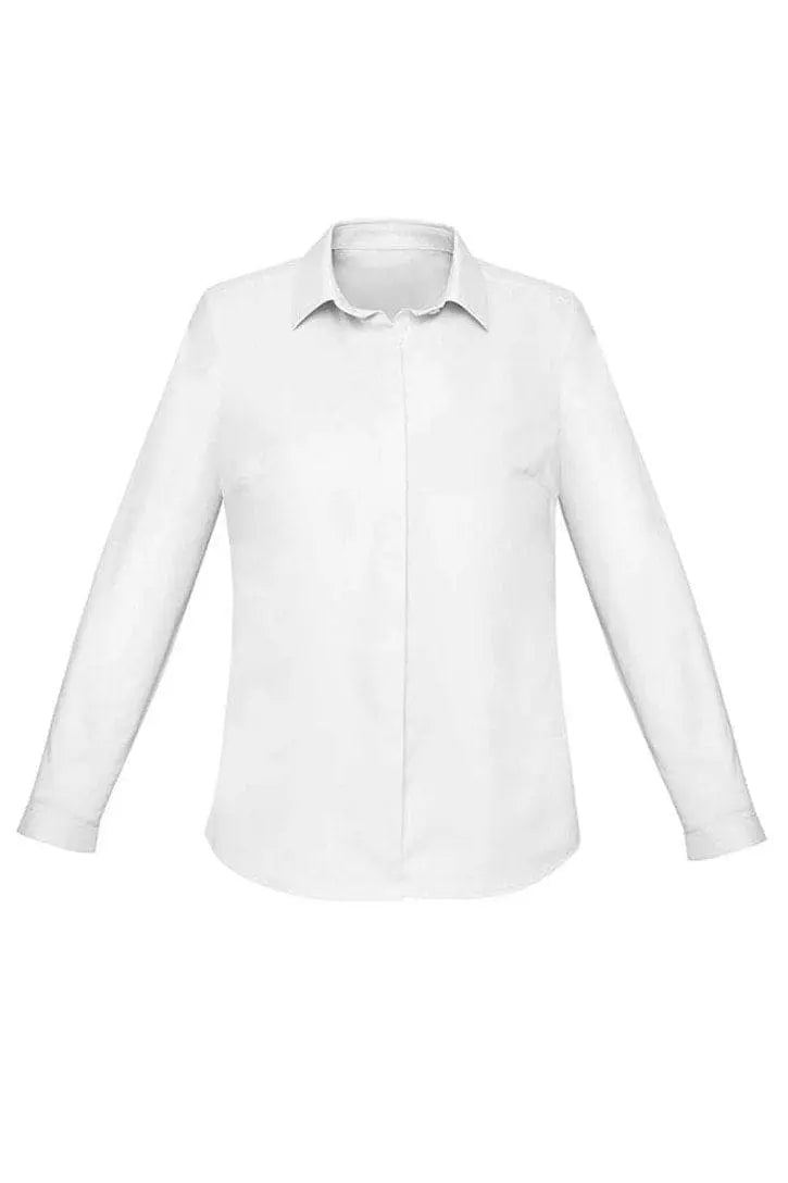 Biz Corporates Charlie Ladies Long Sleeve Shirt RS968LL Metro Workwear.