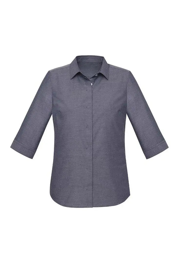 Biz Corporates Charlie Ladies 3/4 Sleeve Shirt RS968LT Metro Workwear.
