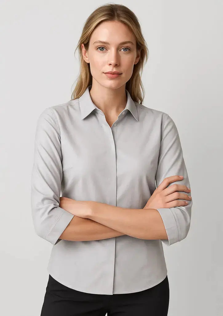 Biz Corporates Charlie Women's 3/4 Sleeve Shirt RS968LT Biz Corporates