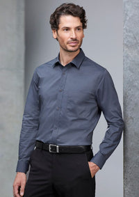 Biz Collection Men's Mason Tailored Shirt S335ML Metro Workwear.
