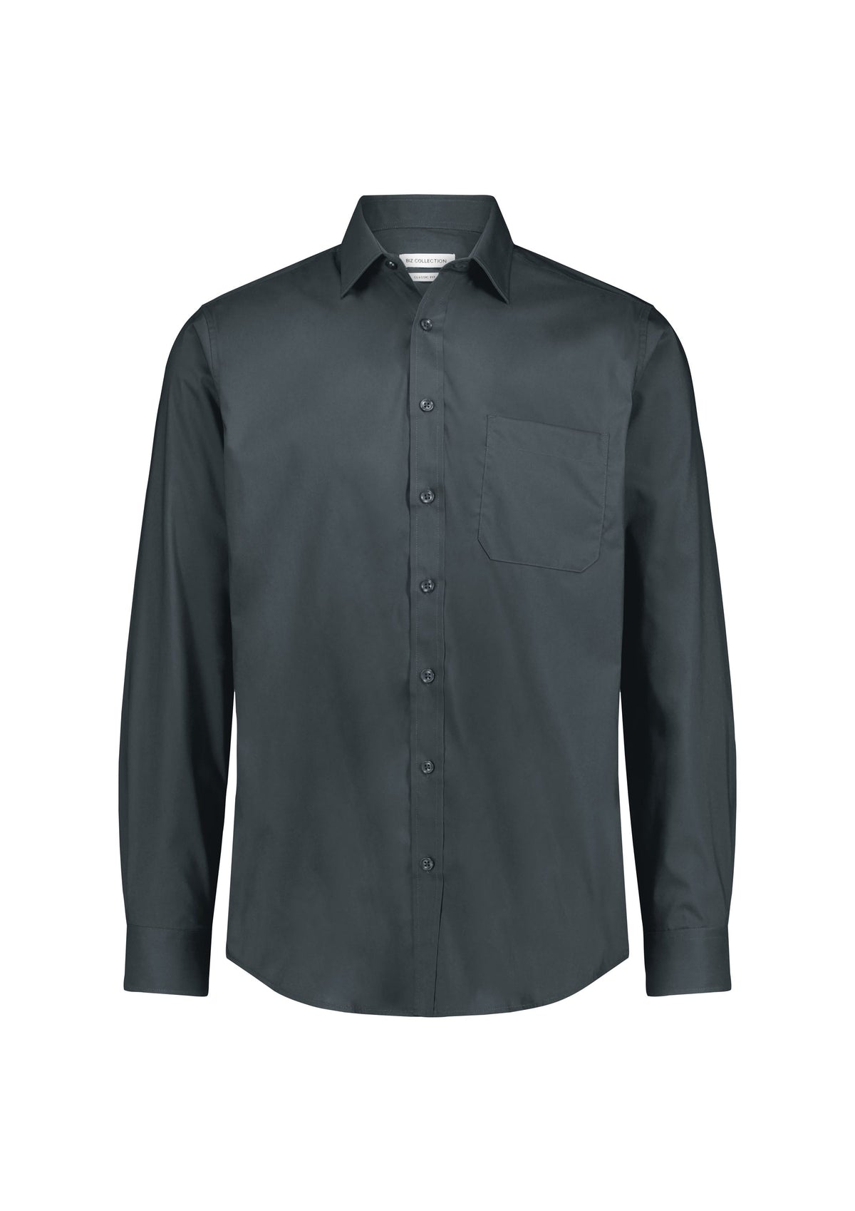 Biz Collection Men’s Fitzroy Classic Fit Long Sleeve Shirt S624M Slate / XS