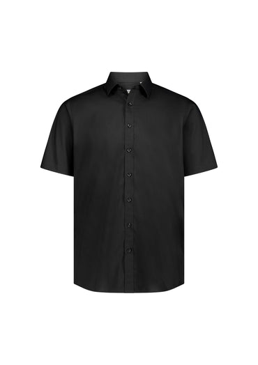 Biz Collection Men’s Fitzroy Classic Fit Short Sleeve Shirt S635M Black / XS