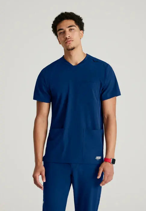 Skechers by Barco Men's Thesis Round Neck Scrub Top SKT193