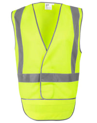 Hi Vis Safety Vest-X Back with Tail SW72 Australian Industrial Wear
