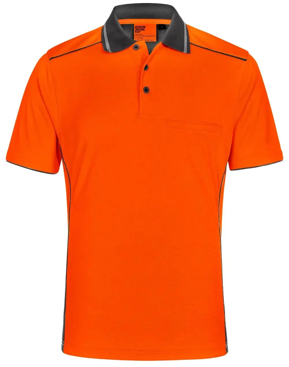 Unisex Hi-Vis Bamboo Charcoal Vented Short Sleeve Polo SW79
