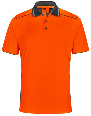 Unisex Hi-Vis Bamboo Charcoal Vented Short Sleeve Polo SW79