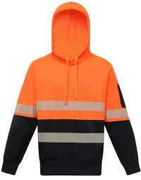 Two Tone Segmented Tape Hi Vis Safety Hoodie SW88 Metro Workwear.