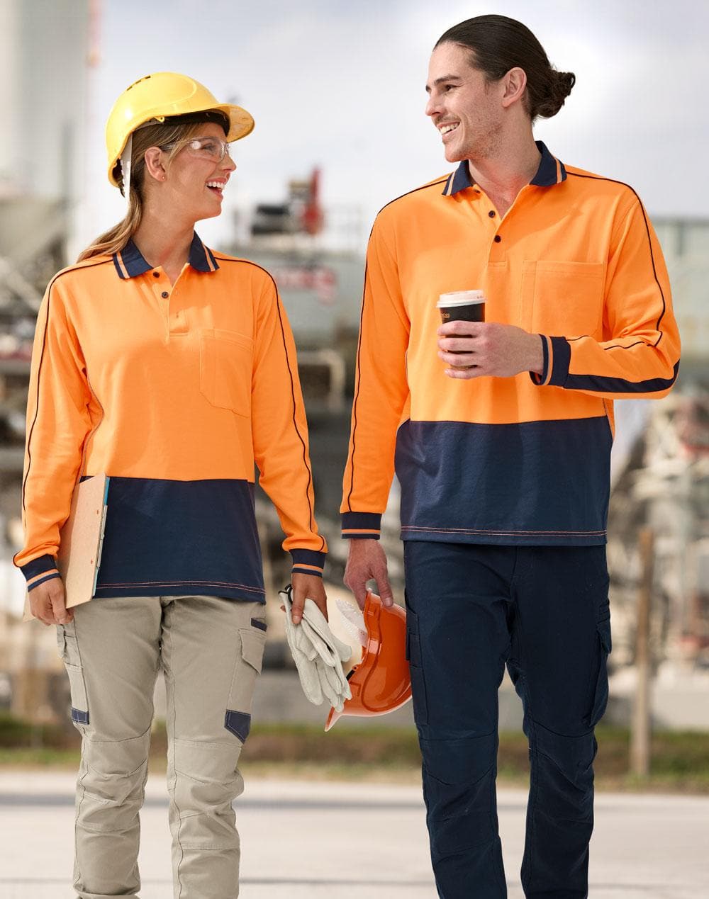 Unisex Hi Vis Sustainable Cool Breeze Safety Polo Shirt SW90 Metro Workwear.