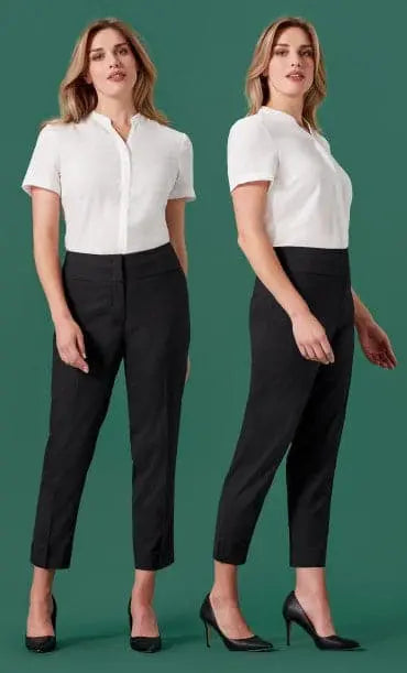 Biz Corporate Women's Renew 7/8 Mid-Waist Slim Leg Pant RGP406L Metro Workwear.