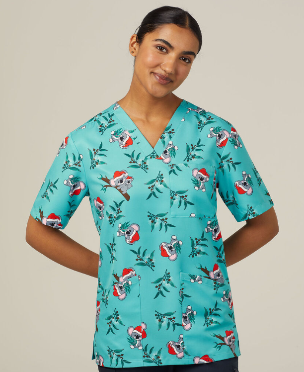 NNT Unisex Christmas Scrubs Top CATRGA Metro Workwear.
