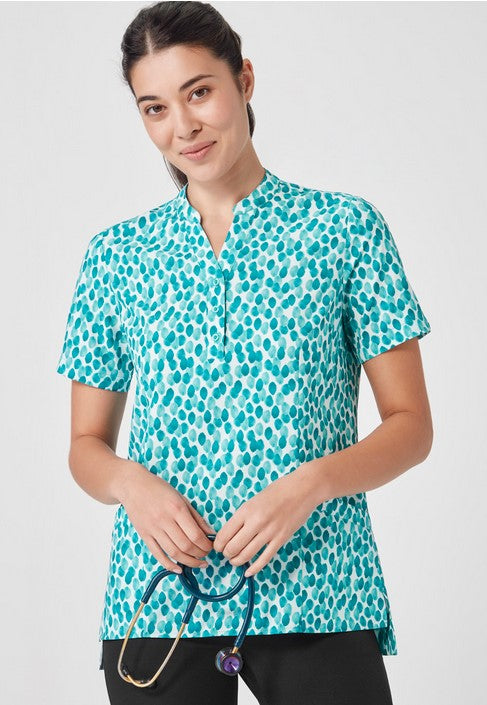 Biz Care Women's Florence Stardust Print Tunic CS450LS Metro Workwear.