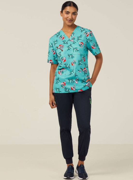 NNT Unisex Christmas Scrubs Top CATRGA Metro Workwear.