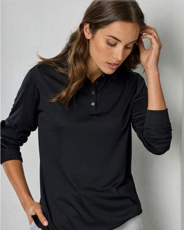 Biz Collection Action Ladies Long Sleeve Polo Shirt P206LL Metro Workwear.