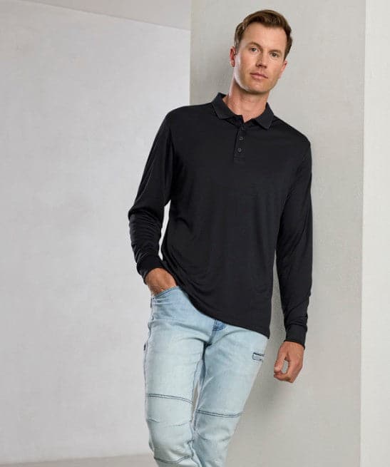 Biz Collection Action Men's Long Sleeve Polo Shirt P206ML Metro Workwear.