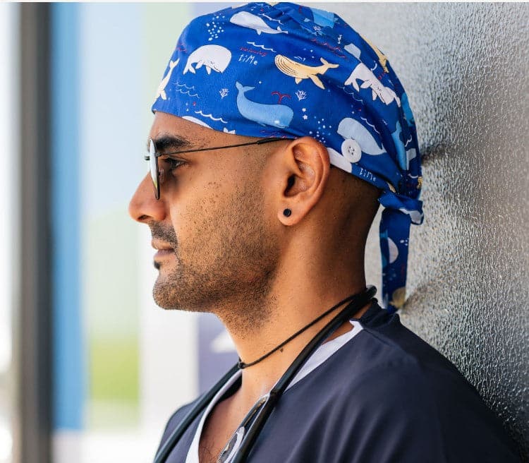 Printed Surgical Scrubs Cap/Surgical Hat SC0705 - Metro Workwear