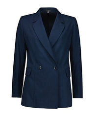 Biz Corporates Women's Renew Double Breasted Longline Jacket RJ400L Metro Workwear.