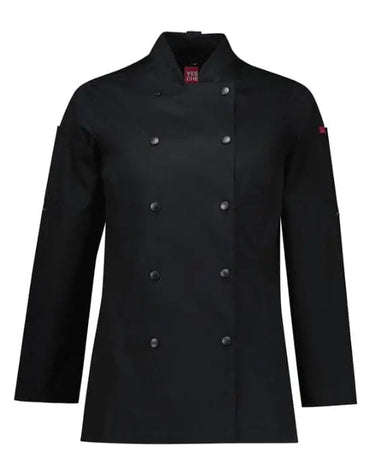 Biz Collection Women's Gusto Long Sleeve Chef Jacket CH430LL in Black