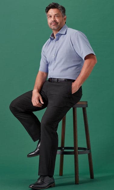 Biz Corporates Men's Renew Adjustable Waist Straight Leg Pant RGP408M Metro Workwear.