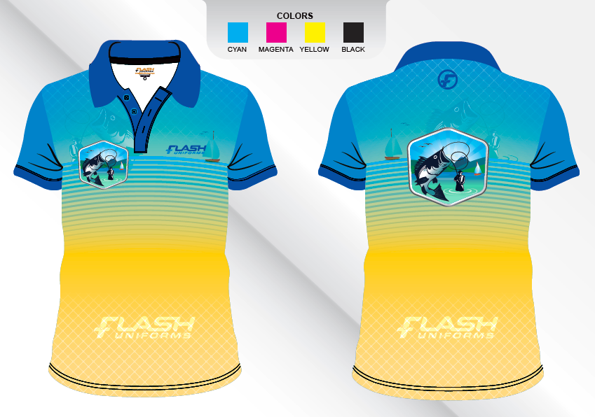 Custom Sublimated Fishing Polo Shirt SP32 Metro Workwear.