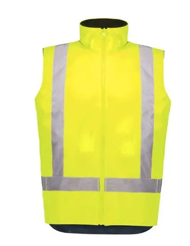 SYZMIK Unisex Hi Vis Waterproof Reversible Vest ZV228 Metro Workwear.