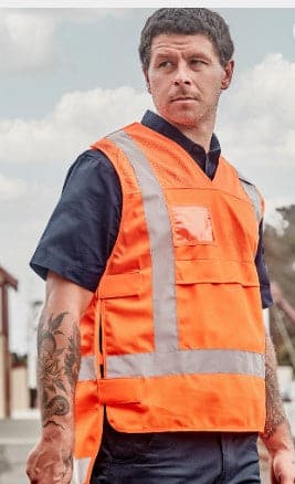 SYZMIK Unisex Hi Vis NSW Rail Vest ZV697 Metro Workwear.