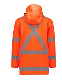 SYZMIK Men's Hi Vis X Back Heavy Duty Waterproof Jacket ZJ620 Metro Workwear.