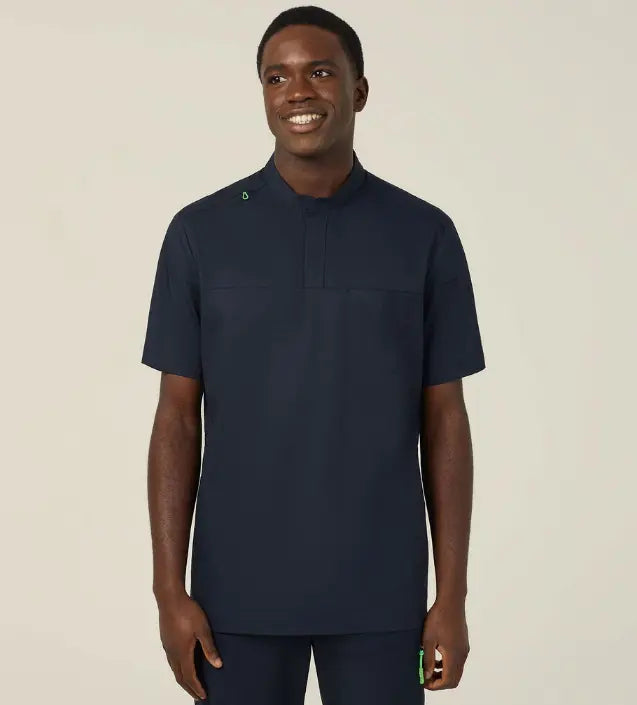 Next-Gen Antibacterial Doherty Mandarin Collar Scrub Top CATRFN - Simply Scrubs Australia