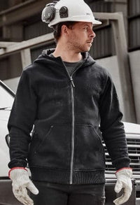SYZMIK Men’s Unisex Zip Front Multi-Pocket Hoodie ZT468 Metro Workwear.