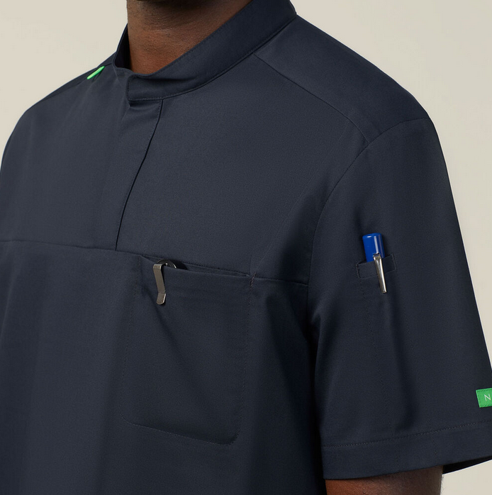 Next-Gen Antibacterial Doherty Mandarin Collar Scrub Top CATRFN Metro Workwear.