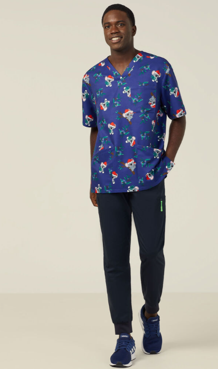 NNT Unisex Christmas Scrubs Top CATRGA Metro Workwear.