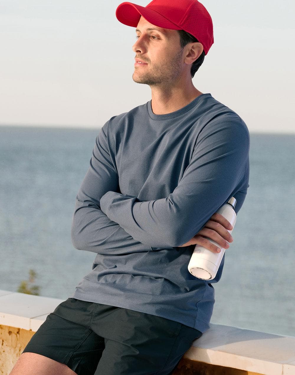 Winning Spirit Men's Premium Cotton Face Long Sleeve Tee TS47 Metro Workwear.