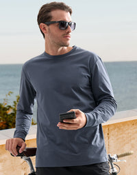 Men's Long Sleeve Premium Cotton Face Tee TS47