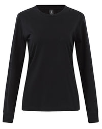 Women's Long Sleeve Premium Cotton Face Tee TS48