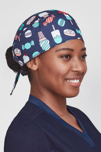 Biz Care Printed Scrub Cap CSC245U Metro Workwear.