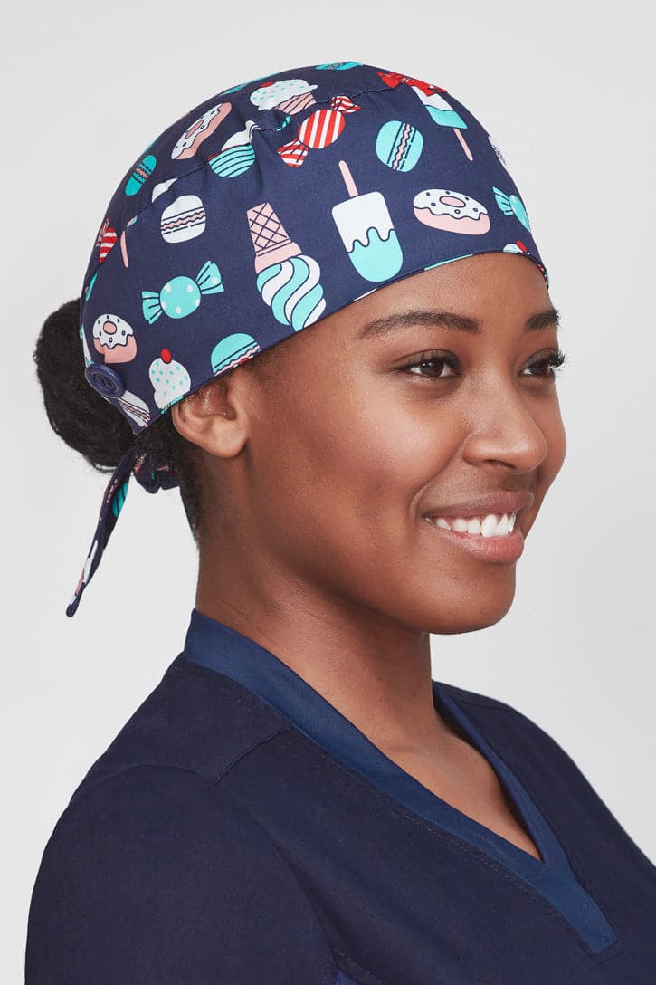 Biz Care Printed Scrub Cap CSC245U Metro Workwear.