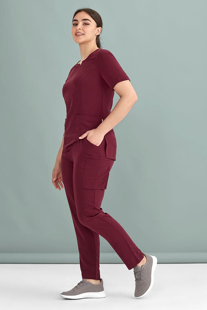 Biz Care Womens Avery Slim Leg Scrub Pant CSP943LL Metro Workwear.