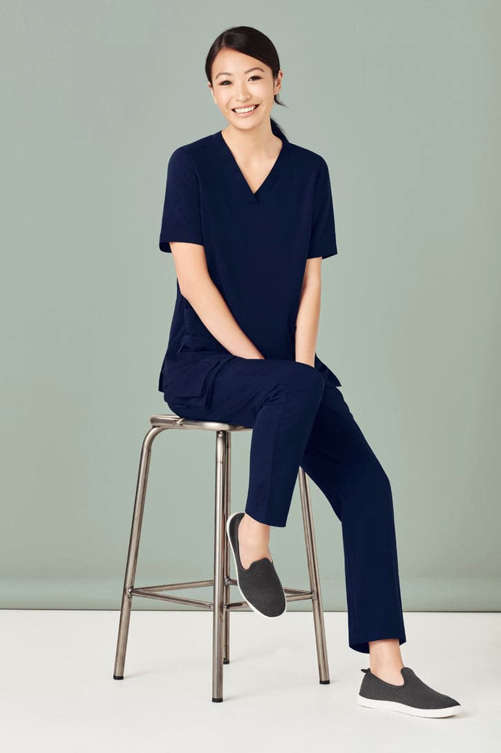 Biz Care Womens Avery Slim Leg Scrub Pant CSP943LL Metro Workwear.